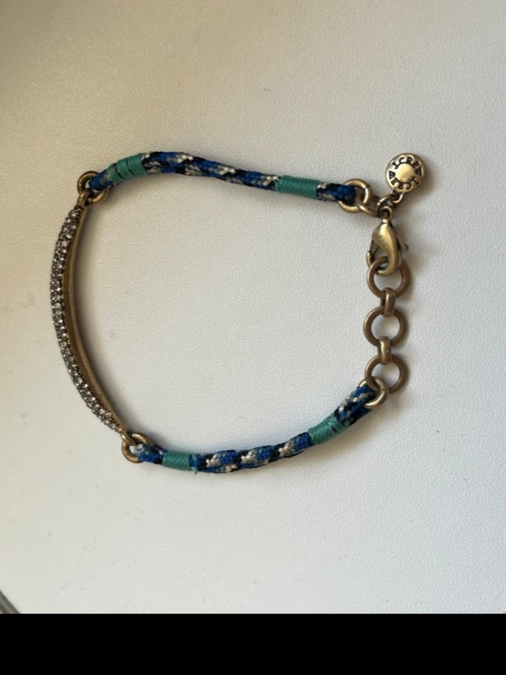 J. Crew blue rhinestone bracelet